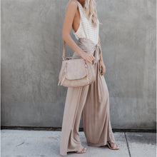 Load image into Gallery viewer, Pantalones acampanados casuales sueltos con pierna ancha Palazzo de pierna ancha de moda para mujer
