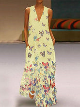Load image into Gallery viewer, Vestido boho com estampa borboleta para mulher
