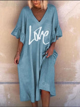 Load image into Gallery viewer, Short Sleeve Loose Casual Dress
