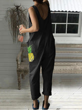 Load image into Gallery viewer, Women's Pineapple Print Pocket Jumpsuit
