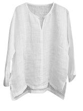 Load image into Gallery viewer, Lightweight and comfortable loose fit solid linen T-shirt
