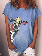 Load image into Gallery viewer, Camiseta estampada de manga curta larga
