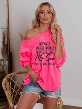 Load image into Gallery viewer, T-shirt Faith Off Shoulder com letras Way Maker para mulheres
