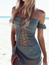 Load image into Gallery viewer, Traje de baño de blusa de playa hueca sexy para mujer
