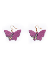 Load image into Gallery viewer, Brincos de borboleta coloridos
