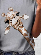 Load image into Gallery viewer, Camiseta animal de punto gris vintage
