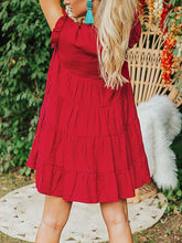 Load image into Gallery viewer, Vestido feminino de linho com babados de algodão
