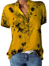 Load image into Gallery viewer, Women's Oversized Short Sleeve Floral Print Shirt
