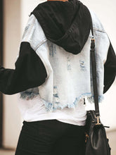 Load image into Gallery viewer, Jaqueta Jeans com Capuz Contraste Maxed Out Cozy
