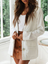Load image into Gallery viewer, Women's cotton and linen blazer
