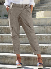 Load image into Gallery viewer, Calça casual feminina com bolso em arco
