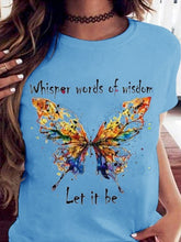 Load image into Gallery viewer, Camiseta feminina com estampa de borboleta
