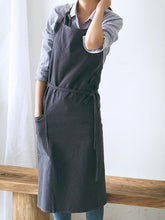 Load image into Gallery viewer, Unisex linen and cotton unisex apron
