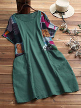 Load image into Gallery viewer, Plus size linen and cotton dress
