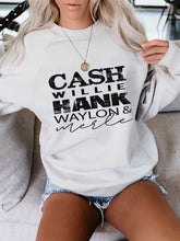 Load image into Gallery viewer, Cash Willie Hank Waylon &amp; Merle Printed Crew Neck Sweatshirt
