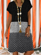 Load image into Gallery viewer, Vestido de manga corta estampado para mujer
