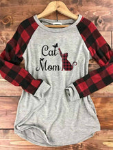 Load image into Gallery viewer, Women's Cat &amp; Butterfly Panel Long Sleeve Top
