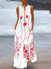 Load image into Gallery viewer, Vestido feminino com estampa boêmia com decote em V
