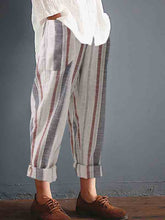 Load image into Gallery viewer, Loose cotton and linen trousers
