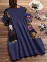 Load image into Gallery viewer, Plus size linen and cotton dress
