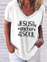 Load image into Gallery viewer, JESUS É MINHA ÂNCORA PARA MINHA ALMA Camiseta de manga curta
