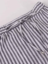 Load image into Gallery viewer, Calça feminina casual de algodão e linho com perna larga
