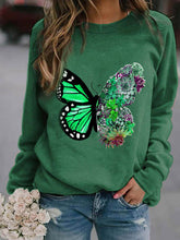 Load image into Gallery viewer, Moletom feminino de manga comprida com estampa floral
