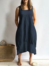 Load image into Gallery viewer, Women's Sleeveless Cotton Dress
