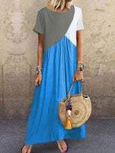 Load image into Gallery viewer, Vestido longo feminino tamanho plus com decote em V para combinar
