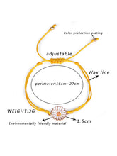 Load image into Gallery viewer, Sun Flower Beach Jewelry Hand Woven Bracelet
