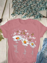 Load image into Gallery viewer, Floral butterfly print T-shirt
