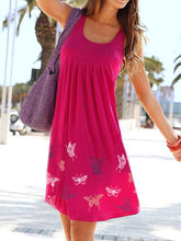 Load image into Gallery viewer, Butterfly Print Sleevless Mini Dress
