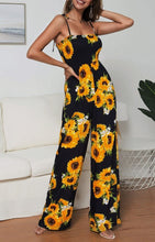 Load image into Gallery viewer, Sunflower print jumpsuits
