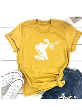 Load image into Gallery viewer, Top casual de manga corta con estampado de elefante bebé
