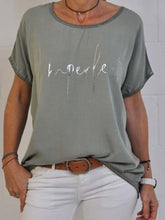 Load image into Gallery viewer, Camiseta feminina estampada casual
