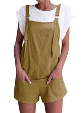 Load image into Gallery viewer, Shorts sem alças de algodão e linho casual
