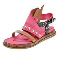 Load image into Gallery viewer, Woman's sandals in artificial leather with platform
