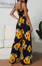 Load image into Gallery viewer, Sunflower print jumpsuits
