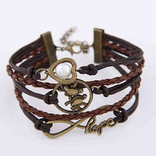 Load image into Gallery viewer, Pulsera trenzada multicapa retro Hope Letters Bird Friendship
