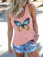 Load image into Gallery viewer, Cárdigan sin mangas con estampado de mariposas para mujer
