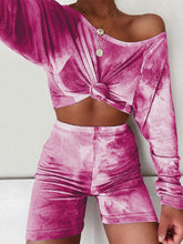 Load image into Gallery viewer, Conjunto feminino de moda tie-dye para casa
