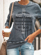 Load image into Gallery viewer, Way Maker Lyrics Faith Moletom de manga comprida feminino
