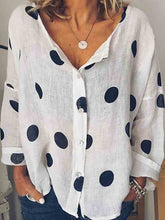 Load image into Gallery viewer, Blusa folgada de algodão com decote em V
