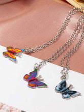 Load image into Gallery viewer, Collar retro mariposa color gota
