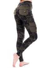 Load image into Gallery viewer, Sacos de bambu ecológicos camuflagem leggings guerreiro calças de ioga
