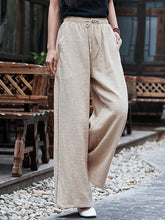 Load image into Gallery viewer, Calças largas de algodão com arco retro feminino
