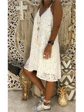 Load image into Gallery viewer, Vestido feminino de renda com decote em V
