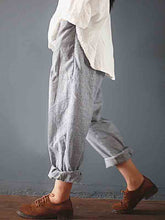 Load image into Gallery viewer, Loose cotton and linen trousers
