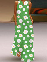 Load image into Gallery viewer, Women's Daisy Print V-Neck Dress
