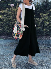Load image into Gallery viewer, Oversized cotton and linen jumpsuit
